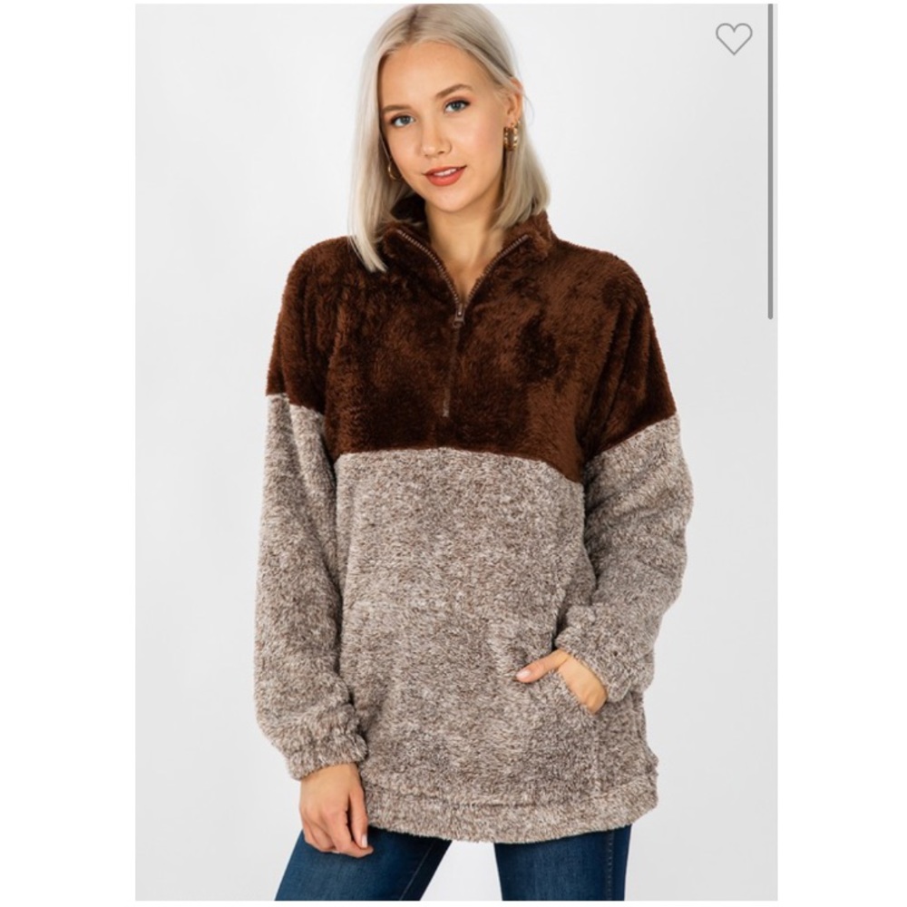 ❤️2 for $40❤️faux fur Sherpa pullover top - Picture 2 of 6